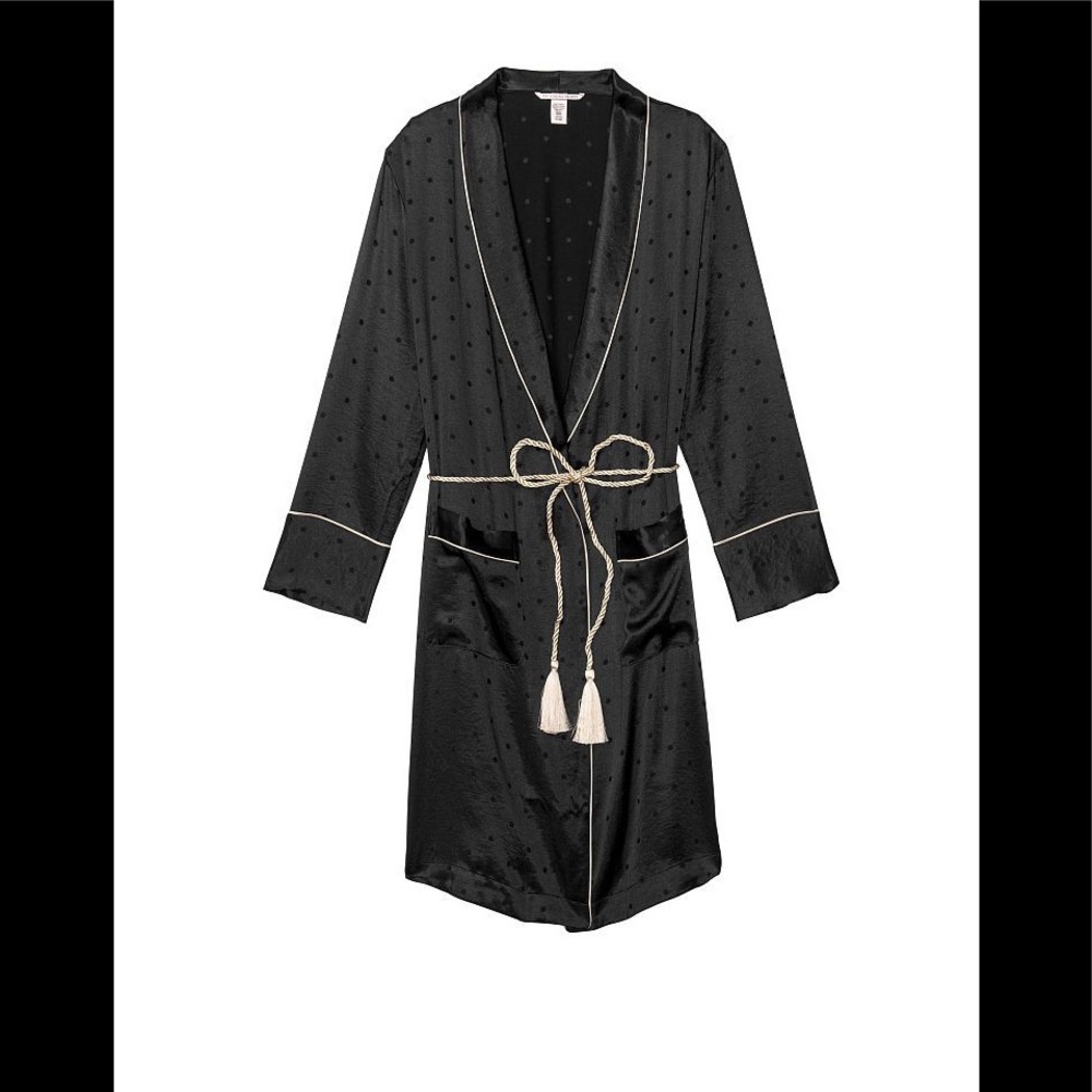 VS Tassel Tie Satin Robe - Picture 1 of 5